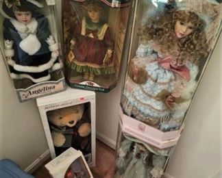Dolls, etc., (items sold separately)