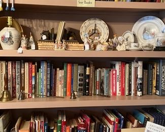 Note the shelf of Beatrice Potter collectibles