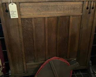 Craftsman fire place screen and antique bellows