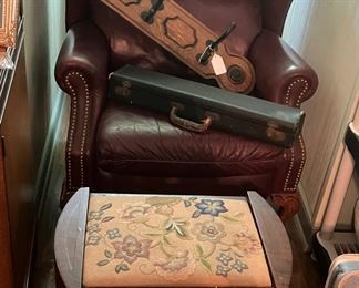 Black case with old clarinet