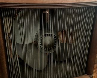 Vintage wooden box fan