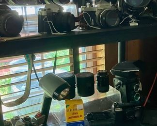 Great collection of cameras, most made in Japan