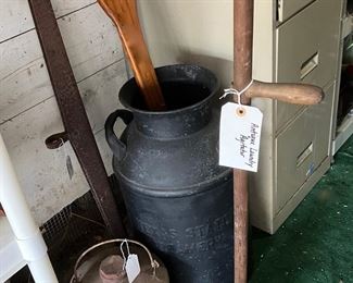 Texas State Creamery milk can