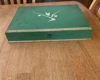 Pretty box full of Art Nouveau flatware.