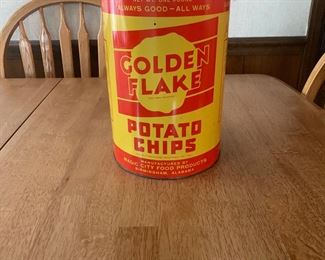 Vintage Golden Flake tin.
