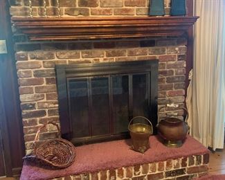 Brass and copper pots.