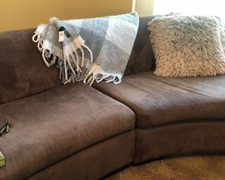 Large curved sofa