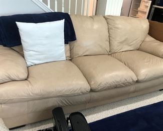 Two Leather Sofas