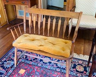 Vintage Nichols and Stone maple arrow back bench