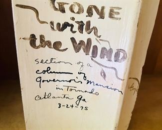 I remember hiding in our neighbors basement during this tornado in 75. This is an interesting memento from the governors mansion