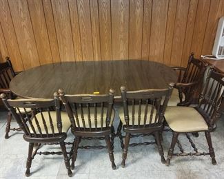 Table with 6 chairs (with padded seats)