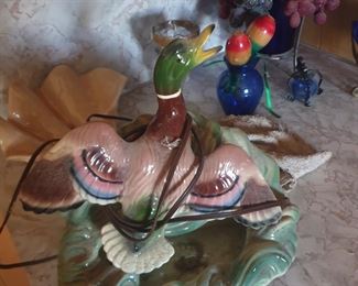 lighted ceramic duck