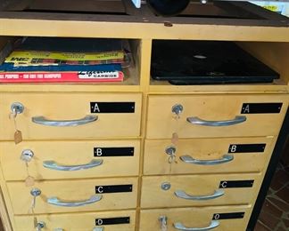 CABINETS WITH LOCKING DRAWERS