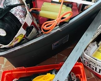 DRILLS, TOTES FULL OF TOOLS
