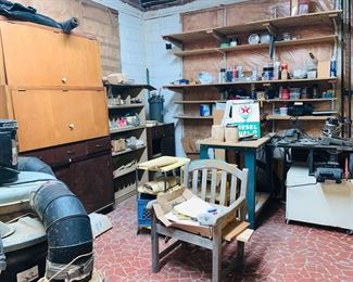 CHAIR, 3 tier wood cabinet, $150.00