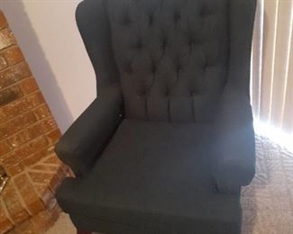 Green high back chair
