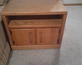 Small wooden night stand with bottom storage