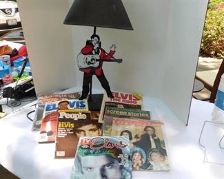 Funky Elvis Lamp & Magazines