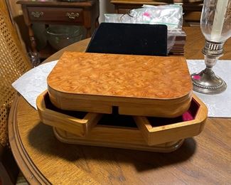 Burl wood jewelry box 
