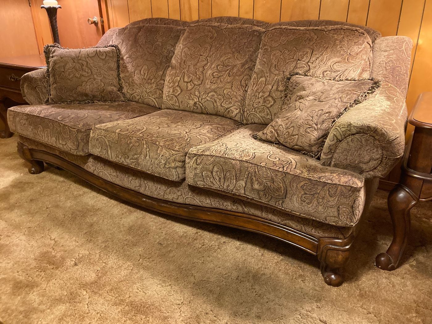 Three Cushion Classic Sofa • 84” • $450