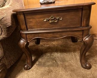 Queen Anne Leg • Lamp Table •
Single Drawer • 27”w x 27”d x 25”h • $225 ea (two available)
