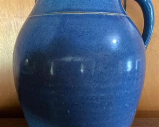 Antique • Hand Made • Blue • Stoneware • Pitcher • 9”h • $90