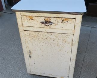 Porcelain top cabinet needs a face lift. 