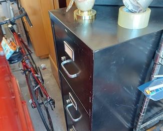 bike, filing cabinet