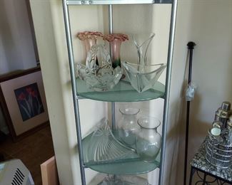 vases and shelf