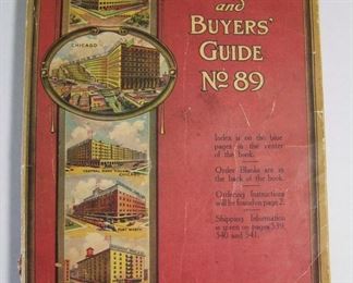 Lot 084   1918 Montgomery Ward & Company catalog # 89, 1016 pages, 9 ¼ x 13 ¼” h.  Cond.  Moderate wear w/small chips and creases on cover, back is loose.  Est. $75-125.