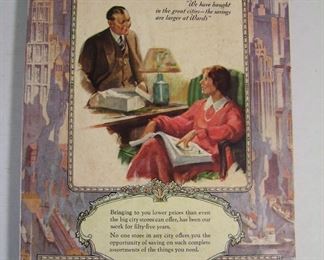 Lot 088    1927/28 Montgomery Ward & Company catalog # 107, 727 pages, 9 ¼ x 13 ¼” h.  Cond:  Minor wear overall.  Est. $75-125.