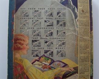 Lot 091   1933/34 "Sears" Catalog, #167, 914 pages, color cover, some color sections throughout, includes movie star endorsements, a few loose pages, 8 1/2" x 11" h.  Cond:  Minor wear w/moderate wear to the corners of the cover.  Est. $70-100.