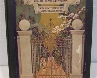 Lot 096   1905 “A Child’s Garden of Verses” by Robert Louis Stevenson, illustrated by Jesse Wilcox Smith (American illustrator, 1863-1935), 126 pages, 7 1/4" x 9 3/4".     Cond:  Minor wear overall.  Est. $60-80.