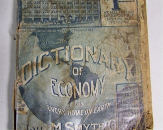 Lot 115    1901 John M. Smyth Mdse. Company catalog # 56, 1221 pages, 8 ½ x 11” h.  Cond:  Cover has heavy wear w/corner folds and some fading and small stains.  Est. $40-60.