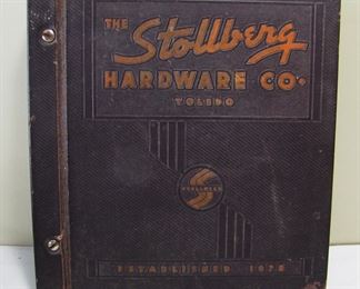 Lot 135     1938 Hardware catalog from Stollberg Hardware Co., Toledo, OH, hardbound, 622 pages, 11 ¾ x 12 ½” h.  Cond:  Minor cover wear.  Est. $50-70.