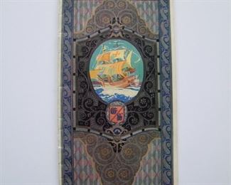 Lot 146   1925 "Damschroder - Berry Co., Toledo, OH" Men's Suit Catalog for all hand tailoring, 12 pages, full color, 4" x 8" h.          Cond:  Minor wear overall.  Est. $30-40.