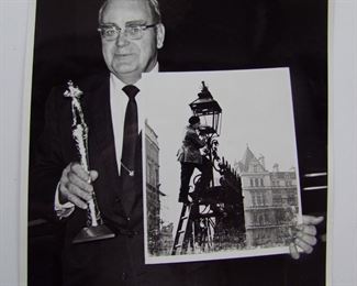 Lot 184    1950's thru late 60's Collection of 200+ B&W photos by amateur photographer Robert "Bob" Russell 1923-2014 of Dearborn, MI.  Bob won awards for his B&W photos and enjoyed many trips to England and out West that is present in this collection.  Also includes trip info and memorabilia from England, 90% of photos are 8" x 10" h.  Cond:  Sleeves and folders have minor wear, all photos in excellent condition with minor curling.     Est. $75-150.