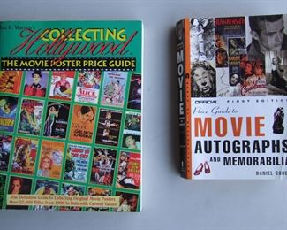 Lot 186    2 Movie Collecting Reference Books including:  2003 1st Edition “Movie Autographs & Memorabilia” by Cohen.  1992 “Movie Poster Price Guide” by Jon R. Warren.  Cond:  Both have minor wear from use.  Est. $25-35.     