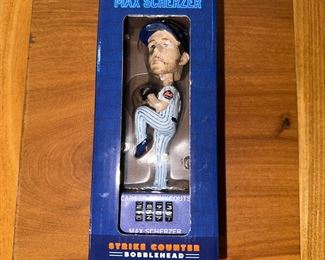 New - Max Scherzer NY Mets pitcher career counter bobblehead