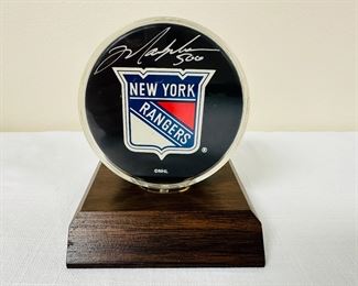 NY Rangers signed puck