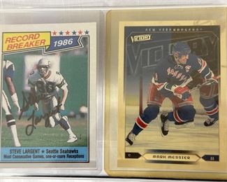 Autographed Steve Largent / Seattle Seahawks collectible card