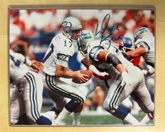 Dave Krieg / Seattle Seahawks signed photo with COA