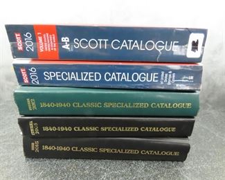 Lot of 5 SCOTT Specialized Catalogues for Stamp Collectors 2015 & 2016