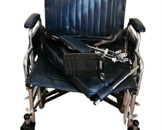 Oversized Blue Wheelchair
