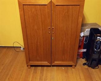 Danish modern teak “desk in a box” secretary