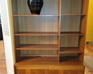 Vintage 1970’s Domino Mobler midcentury Danish modern bookcase - wall unit