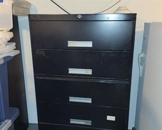 Black 5 drawer Lateral file