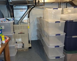 Tons of plastic totes