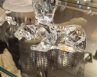 Baccarat Crystal Crouching Tiger Figurine