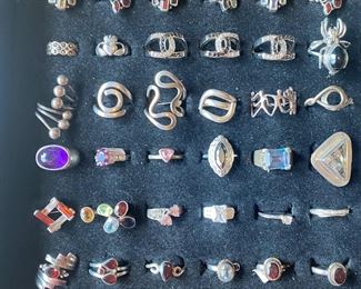 Jewlery - Rings lots of sterling silver